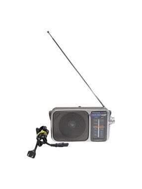 Panasonic RF-2400D Portable AM FM Radio AC Cord Silver Tested